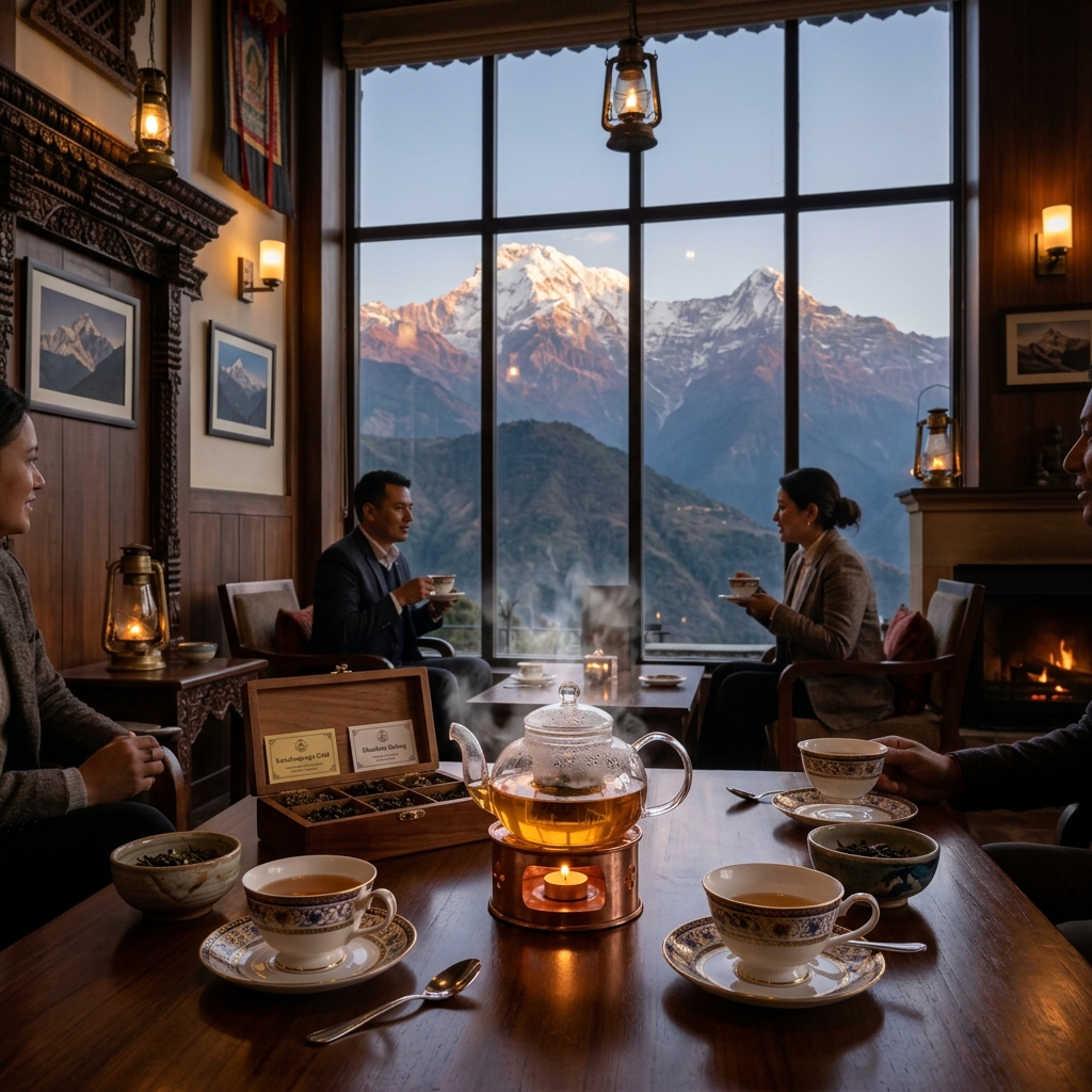 Luxury tea tasting lounge